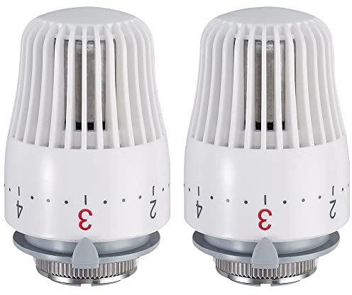 ZYWUOY 4 unids M30 X 1.5 Termostato, radiador cabeza termostática calentador de temperatura válvula de control de temperatura del radiador cabeza de control de temperatura