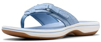 Clarks Women's Breeze Sea Flip-Flop, Denim Blue, 6 UK