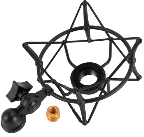 Mikrofonstötfäste, Mikrofonfäste i Zinklegering, Metallstativ för Mikrofonstötfäste, för Neumann TLM103 TLM193 TLM127 TLM170 MK4 (Guld)