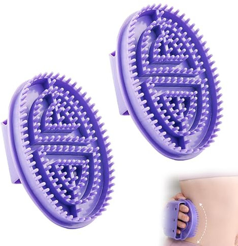2 Stück Meridian Bürste Massagebürste Körper Massage Bürste Professioneller Meridian Bürste Ganzkörper Entspannung Massagekamm Ätherisches Öl Fur Körperentspannung Von Familie(Lila)