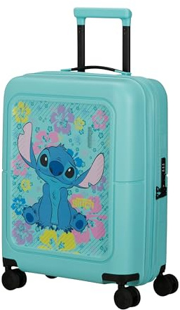 American Tourister Dashpop Disney Spinner kabinväska, 55 cm | Stitch Flower, expanderbar hård väska, 41/47 L, 2.5 kg, med TSA-lås och av återvunnet material