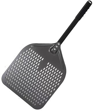 ZSREYFNB Pala per Pizza 10 12 13 14 16 Pollici Grande Pizza Forata Pala Pala Manico Corto for Forno tornitura Buccia Utensili da Cucina Antiaderente Pizza Cottura Pala Pizza Corta(13inch 74cm)