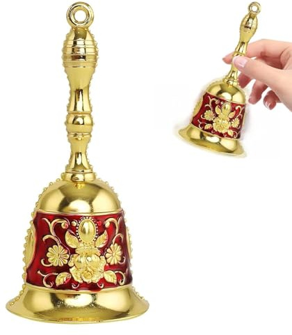 Weihnachtsglocke Handglocke Tischglocke, Reddish Gold Glocken Weihnachten Weihnachtsdeko Weihnachtsklingel, Metall Weihnachtsglocken für Restaurant Hotel, Hochzeit Abendessen, Training von Haustieren