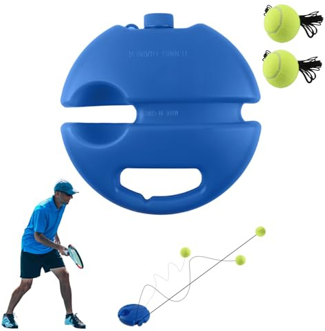 Fancysky Entraîneur de Tennis avec 2 Balles Élastiques et Corde, Set Tennistrainer pour Tennis Solo, Balles de Rebond pour Entraînement Frappe et Réaction, Idéal pour Adultes, Enfants et Débutants