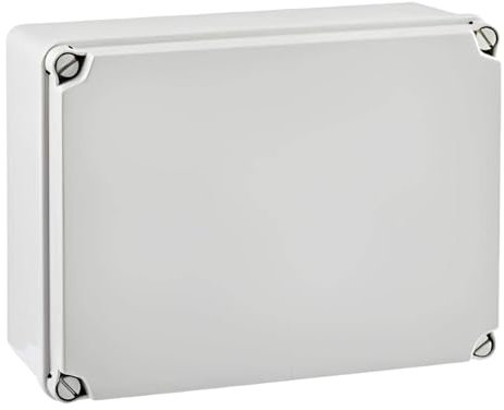 IDE EL231 IP65-IP67 Caja Estanca de Derivación con Tapa Opaca y Laterales Lisos, Gris, 180mm x 241mm x 95mm