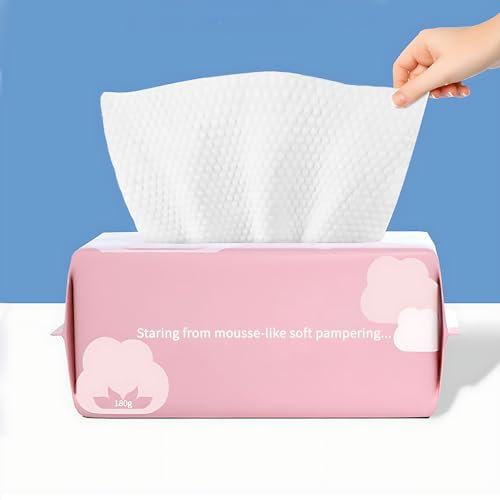 Toallas Desechables,100 Toallitas Faciales Desechables, Unidades Limpieza profunda Toallitas Secas,Adecuadas Para la Piel Sensible del,Toallitas Desmaquillantes