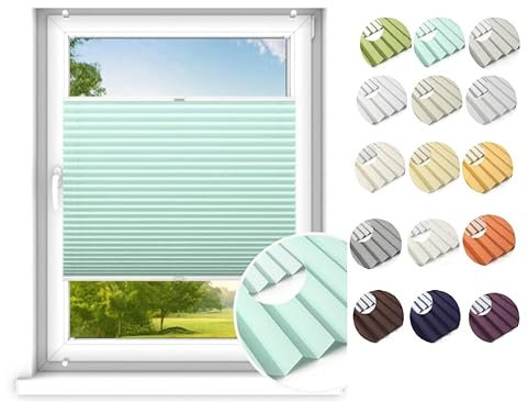 time4blinds - Estor Plisado sin taladrar a Medida - Anchura 500 a 2000 mm Altura 500 a 2000 mm - Estor Plisado privacidad y protección Solar - fácil instalación - Muchos Colores a Elegir