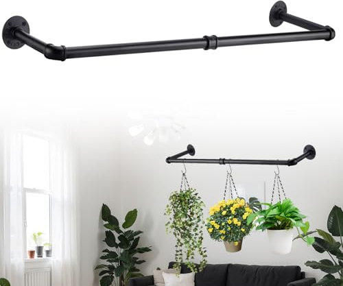 Pots de Fleurs Suspendus Suspension Plante intérieure avec 3 Crochet, Jardinière d'intérieure Suspendue avec Rails pour Jardin Balcon Placard (Chaîne de Pot et Plante Non Incluse)