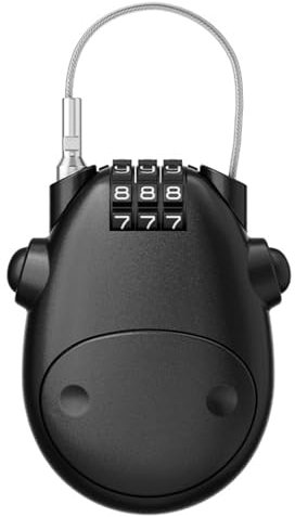 Kabelschloss,Roller Schloss,Schloss für Roller,Fahrradschloss Klein,Rollerschlosss Scooter Kinder,Drahtschloss,3 Zahlenscheiben,75cm Stahlseil,für Fahrräder,Skiern,Helm,Gepäck