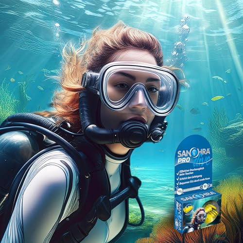 SANOHRA Pro Dive Ohrstöpsel – Zuverlässiger Schutz beim Tauchen – Wiederverwendbar, Größe M (8-11 mm Durchmesser) – Made in Germany