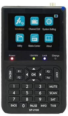 Receptor de satélite SP-2100 Buscador de TV por Satélite Medidor de Señal Digital 3.5'' DVB-S DVB-S2 para Antenas de Sistemas de Recepción Remota
