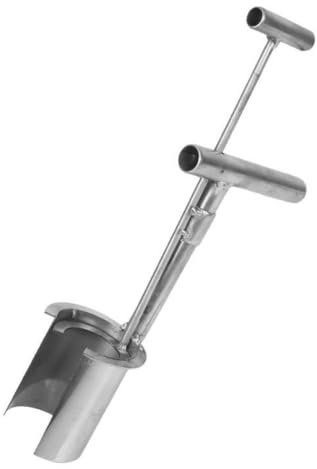 Strumento per piantare bulbi – Fioriera per bulbi in acciaio inox con manico lungo | Scava rapidamente il trapianto di bulbi da giardinaggio per spingere facilmente il terreno, trapiantare fiori,