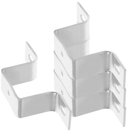 CALLARON Support de Rail Plat en Cuivre Forme U Lot de 4 Supports Métalliques pour Fixation de Rail pour Disjoncteur Installation Stable en Milieu Industriel et Domestique