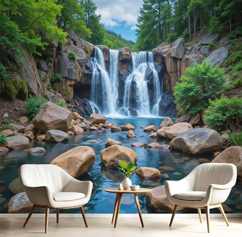 Bosque Denso Papel Pintado Fotomurales Para, Tranquilidad Natural Papel Tapiz Pintado En Tejido de seda - Pared Moderna, Verde Bosque Murales Fotográficos Decorativos - 400 x 280 cm