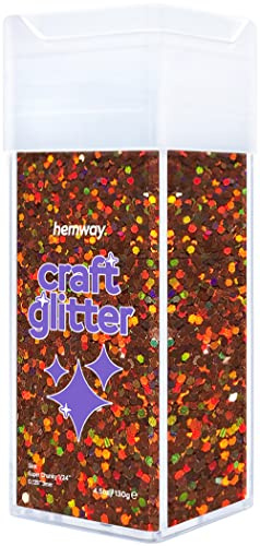 Hemway Craft Glitter Shaker Bronze Brown Holographic 110g Super Chunky | for Resin & Epoxy Crafts, Christmas Art Supplies, Nail, Body, Face, Eye, Festival, Crafting, Slime, Sparkle
