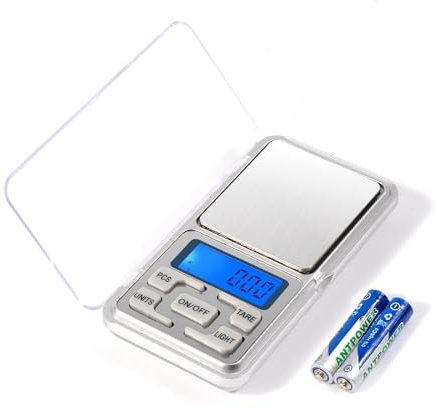 Brencco Balance de Precision 0.01g-500g, Petite Balance de Précision avec écran LCD rétroéclairé Mini Balance de Cuisine Precision pour Cuisine, Café, Voyage, Médicaments, Bijoux