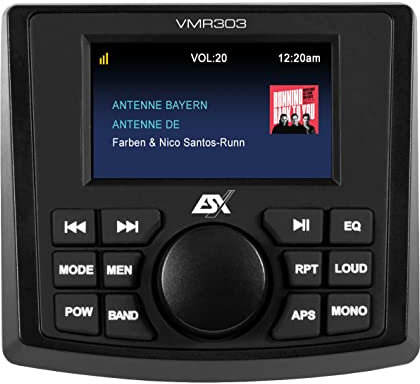 ESX VMR303 | Marine Media Receiver mit 3-Zoll Farbdisplay und DAB+