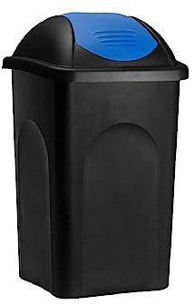 La zappa Poubelle multipat avec couvercle basculant (60 l - 39 x 39 x h 68 cm, bleu)