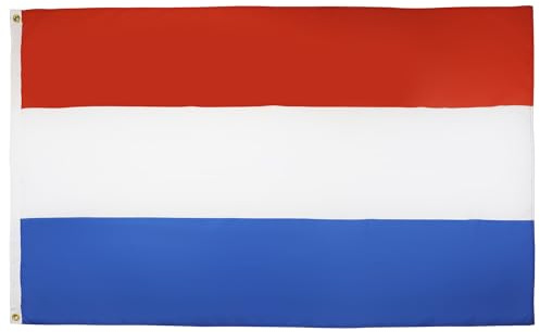 AZ FLAG - Drapeau Pays-Bas - 150x90 cm - Drapeau Hollandais - Néerlandais 100% Polyester Avec Oeillets en Laiton Intégrés - 110g - Couleurs vives