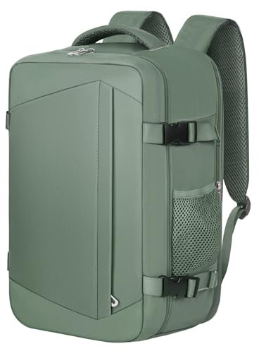 KIRFEIHT Handgepäck 40x20x25 für Ryanair - Kabinentasche Rucksack Untersitz Reise Handgepäckrucksack für Wochenendausflüge - Grün