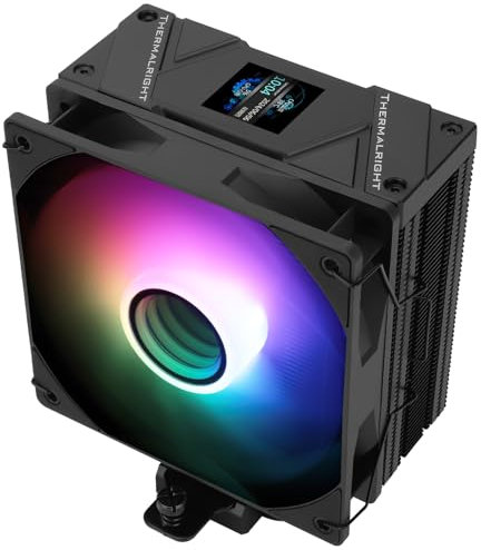 TR Assassin Spirit 120 Vision ARGB Nero CPU Dispositivo di raffreddamento ad aria, PC Display Screen Cooler di 1,54 pollici, 240 * 240 Potenza risolutiva, per LGA1851/1700, AM4/AM5