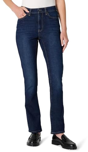 Amazon Essentials Jeans a Vita Media a Gamba Dritta Mediamente Elasticizzati Vestibilità Aderente Donna