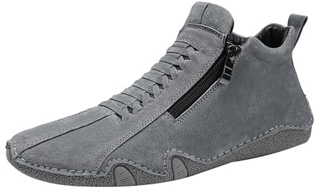 Vandringsskor för män, halvhög, barfotaskor, män, utomhus, vattentäta, vinter, vandringsskor, mocka, badskor, ortopediska sneakers, spets, sneakers, fritid, Chelsea stövlar, joggingskor, GRÅ, 42 EU