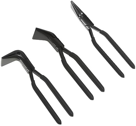 Fyssnn Lot de 3 pinces pliantes professionnelles, pince pliante et pince à plier 0 °45 ° 90 ° pour le travail de la tôle, outil Spengler pour couvreur, décorateur, atelier et bricolage (noir)