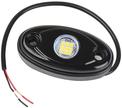 Walmeck LED Rock Lights, Exteriör Interiörbelysning för Bil, Yacht Cleat Lights, Under Body Wheel Well Light, IP67 för Lastbilar, Pickuper, Båtar med en Mängd Monokroma Alternativ (Röd)