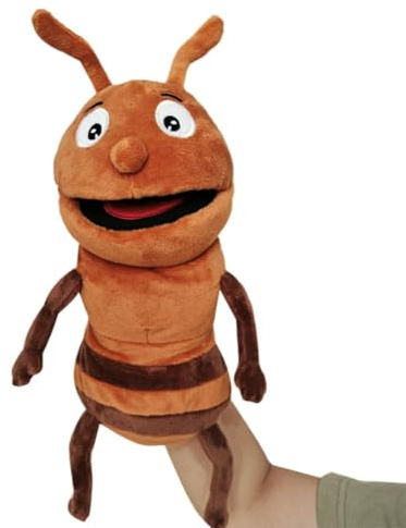 Títeres para niños, títeres de mano, animales de peluche, marioneta de mano, dulce, juego de rol, juguetes creativos muñecas, regalos de Navidad para (hormigas)
