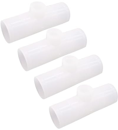 tee para Bebedero de Aves de Plástico Blanco, 12 Piezas | Instalación Sencilla, para Aves y Otros Animales, Suministros Agrícolas para Granja Animal