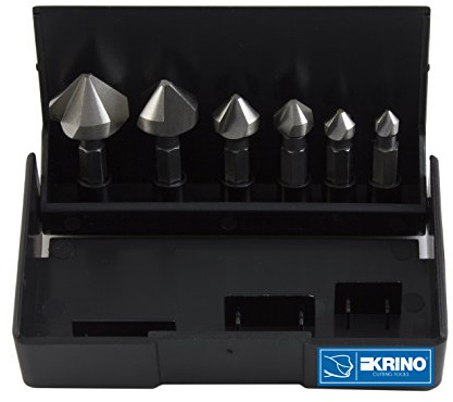 Krino 19020214 - Set Svasatori HSS con Attacco Esagonale - 6 Pezzi