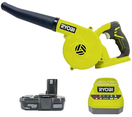 Ryobi 18-Volt ONE+ Cordless Compact Workshop Blower Kit with Battery & Charger, (Non-Retail Packaging)