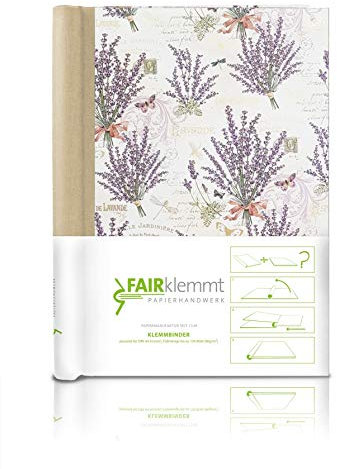 Klemmbinder Sommerlavendel Naturleinen, A4