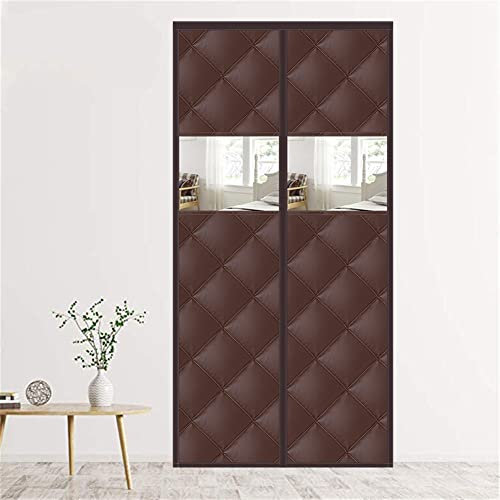 Liveinu Isolamento Termico Tenda Magnetica Per Porte Impermeabile Zanzariera Magnetica Con Ventana Thermo Per Camera Climatizzata Isolamento Acustico 95x200cm Caffè