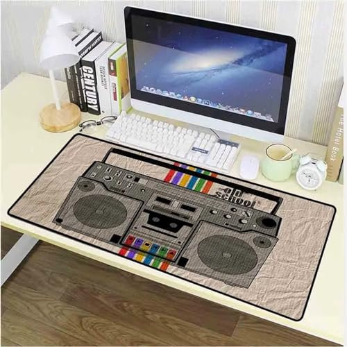 Yoonqun Tappetino Mouse XXL Radio grigia 1200x600x5mm,con base Gomma Antiscivolo,Rifiniture di alta qualitá,Migliorare la Precisione e la Velocità,per Ufficio Mouse e Gaming Mouse Blocco da Scrivania