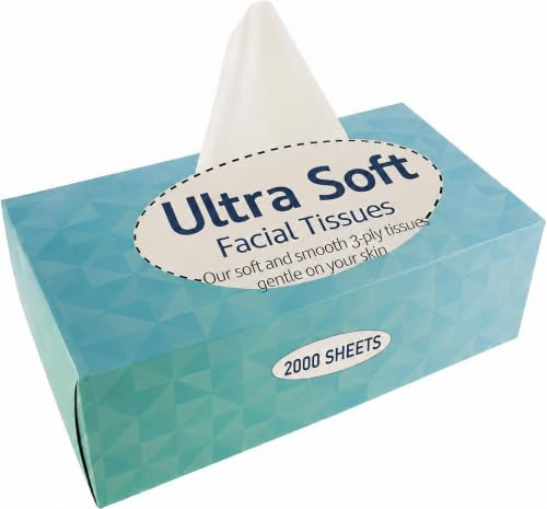 BH | 2000 Pulls of 3 Ply Facial Tissues | Ultra Soft and Silky for Everyday Use, Strong | 3-Ply | Multipack Box, 100 Pulls, Pack of 20 (2000 Sheets) - by Best House