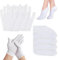 Juego de calcetines y guantes hidratantes, 4 pares de calcetines hidratantes para pies de spa, guantes que mejoran la humedad, calcetines hidratantes de loción de algodón para toda la noche,