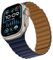 Bisikor Compatible with Apple Watch Strap 49/46/45/44/42/41/40/38mm Double Sided Wearable Silicone Magnetic Strap for iWatch Ultra SE Series 10 9 8 7 6 5 4 3 (42/44/45/46/49, Brown/Indigo)