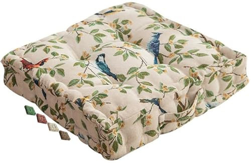 ILiemao Cojines para Acolchado Aumento Doble cojín de meditación Cuadrado 40x40 cojin Suelo Grandes con Asa, Cojín Silla de Jardín Exterior y Interior, Cojines para Bancos(Beige)