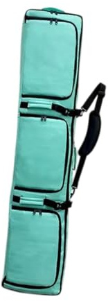 wueiooskj Skidväska Snowboardväska med hjul Flygresor Justerbar Stor Kapacitet Skidutrustning Transport Förvaring Snowboardhållare Bär Hjul, Grön, 165x36x20 cm