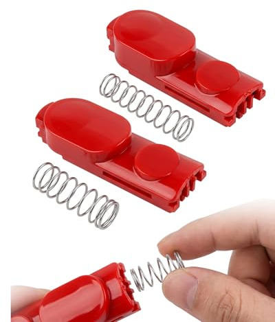 YIPFEN Ricambio Pulsante Sblocco con Molla Rosso 2 Pezzi Plastica per V7 V8 V15. Risolve guasti grilletto, ripristina piena potenza.