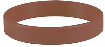 Plain Brown Coloured Silicone Sports Arm Exercise Wristband Bracelets Rubber Wrist Bands Party Accessories For Men Women Boys Girls (Pack of 100)