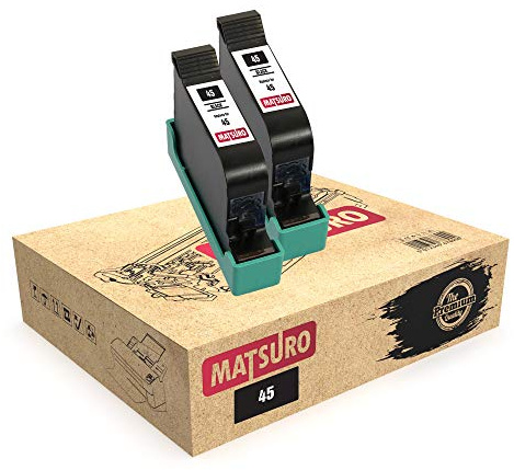 Matsuro Original | Kompatibel Remanufactured Tintenpatronen Ersatz für HP 45 (2 SCHWARZ)