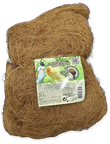 Tyrol - Ballotin pour Nid d'oiseau à base de fibres de Coco - Pour Oiseaux Domestiques - Contribue au Bien-Être de votre Oiseau de Compagnie - A base de Fibres Naturelles - Coloris Marron - 300 g