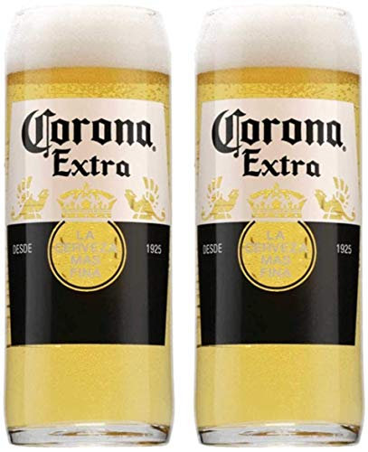 Official 2 x Nucleated Corona Extra Pint Glass Original Glass - Clear, 1pints