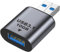 CABLEPELADO Adaptador USB A Hembra a USB A Macho, Conversor de USB-A Hembra a Macho, Conector inverso USB-A, Extensor USB-A de Macho a Hembra, Aluminio, USB 3.1, Plateado, Transferencia 10 Gbps