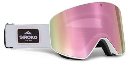 SIROKO - Masques de Ski et Snowboard OTG GX Névé Rose/Multicouleur