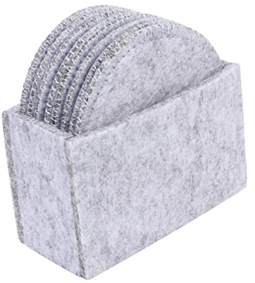 ABOOFAN Lot De 8 Dessous De Verre Ronds en Feutre Antidérapants pour La Maison Et Le Magasin Non Tissés