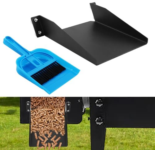 homfanseec Pelletshjälpränna för rökgrill, magnetiska träpellets hjälpreda ränna för grillar tillbehör passar för rökgrill Ironwood 885, Pro-serien 22/34/575, Pro 780 (, 14,5 x 14,5 x 3,5 cm, svart